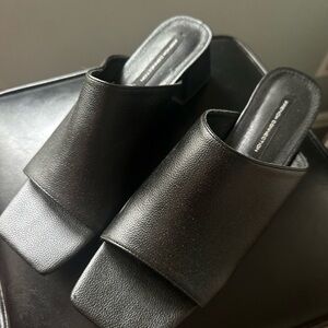 Black French Connection Women's Heeled  Mules